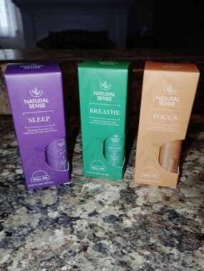 Natural Sense Roll-On Trio - Sleep (Purple), Breathe (Green), Focus (Tan)